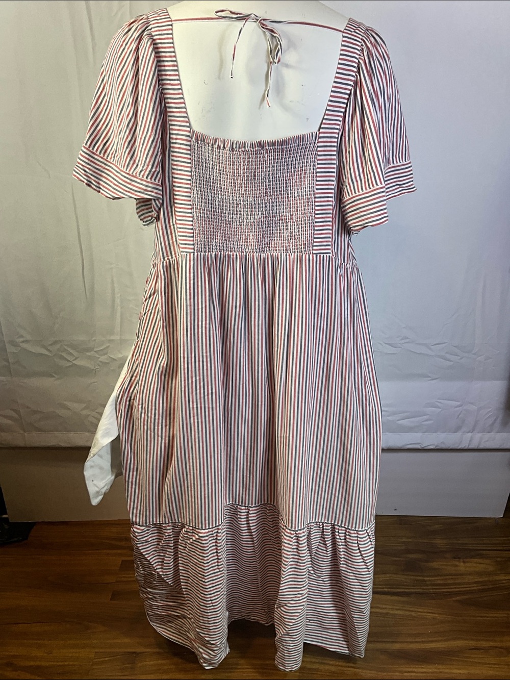 Old Navy Short Sleeve Lined Striped Maxi Dress With Pockets Size 3X NWOT - Picture 2 of 6